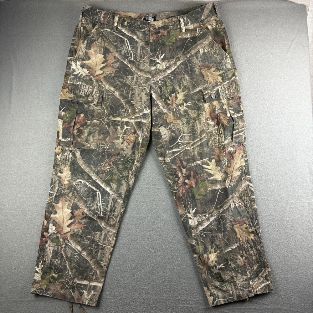 Camo Hunting Cargo Pants XL 40x32* Realtree Style Green Brown Camouflage Pockets